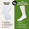 Chaussettes diabétiques décontractées - Chaussettes confortables et de soutien (2 PAIRES)